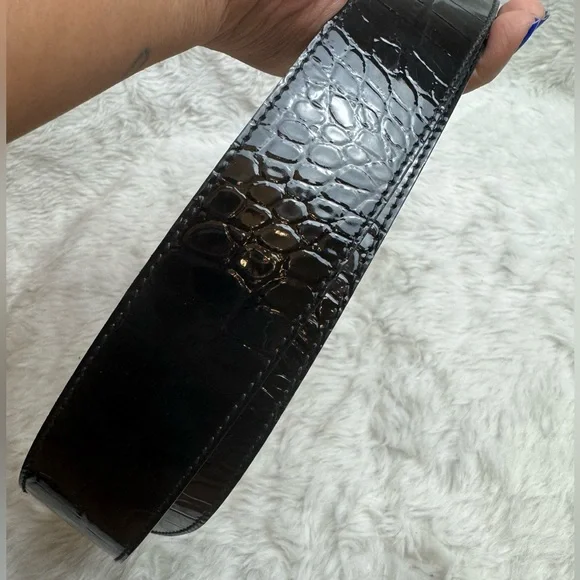 Dolce & Gabbana Black Leather crocodile women belt - Picture 11 of 11